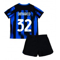Camisa de time de futebol Inter Milan Federico Dimarco #32 Replicas 1º Equipamento Infantil 2023-24 Manga Curta (+ Calças curtas)